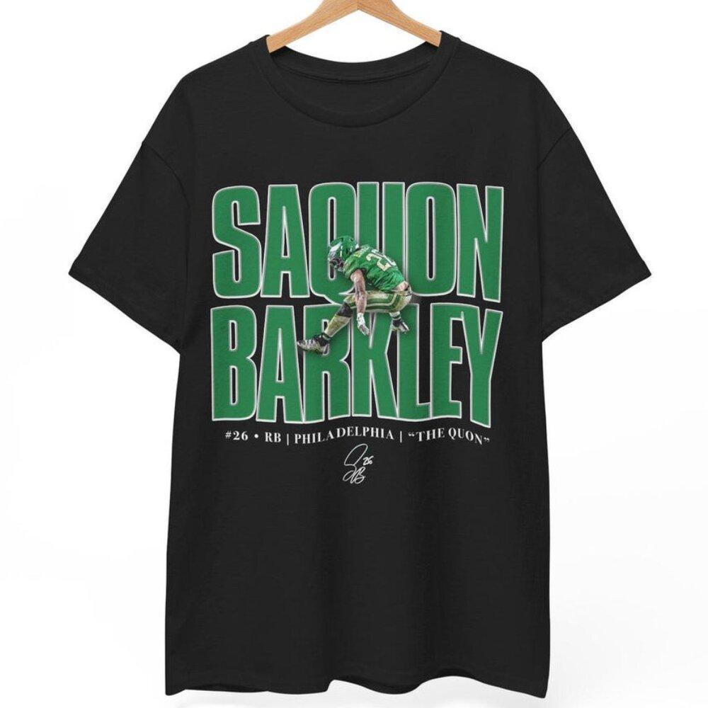 Philadelphia Eagles Saquon Barkley Hurdle Illustration Shirt Retro